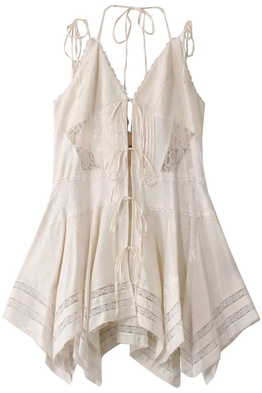 【プランク プロジェクト/PRANK PROJECT】のハンカチーフヘムミニドレス / Handkerchief Hem Mini Dress インテリア・キッズ・メンズ・レディースファッション・服の通販 founy(ファニー) 　ファッション　Fashion　レディースファッション　Fashion for Women　トップス・カットソー　Cut & Sew Tops　キャミソール&ノースリーブ　Camisoles & Sleeveless Tops　シャツ・ブラウス・オフィスカジュアル　Elegant Blouses & Button-Ups　ロングTシャツ・Tシャツ　Longline T-Shirts & Tees　カットソー・ベーシックTシャツ　Cut-and-Sewn Tops / Stretch Tees & Basics　ワンピース　Dresses　フォーマル・パーティードレス・結婚式用ドレス　Elegant & Casual Dresses　おすすめ　Recommended / Our Picks　とろみ　Fluid, Flowy Fabric　アンティーク　Antique-Inspired　インナー　Innerwear　キャミソール　Camisole, Spaghetti Strap Top　タンク　Tank Top, Sleeveless Top　デニム　Denim, Jeans Material　ドレス　Dress, One-Piece　リボン　Ribbon, Bow　レース　Lace, Lace Fabric　ワイド　Wide, Wide Fit　今季　This Season, Current Season　WHT(ホワイト)|ID: prp329100004914281 ipo3291000000036828907