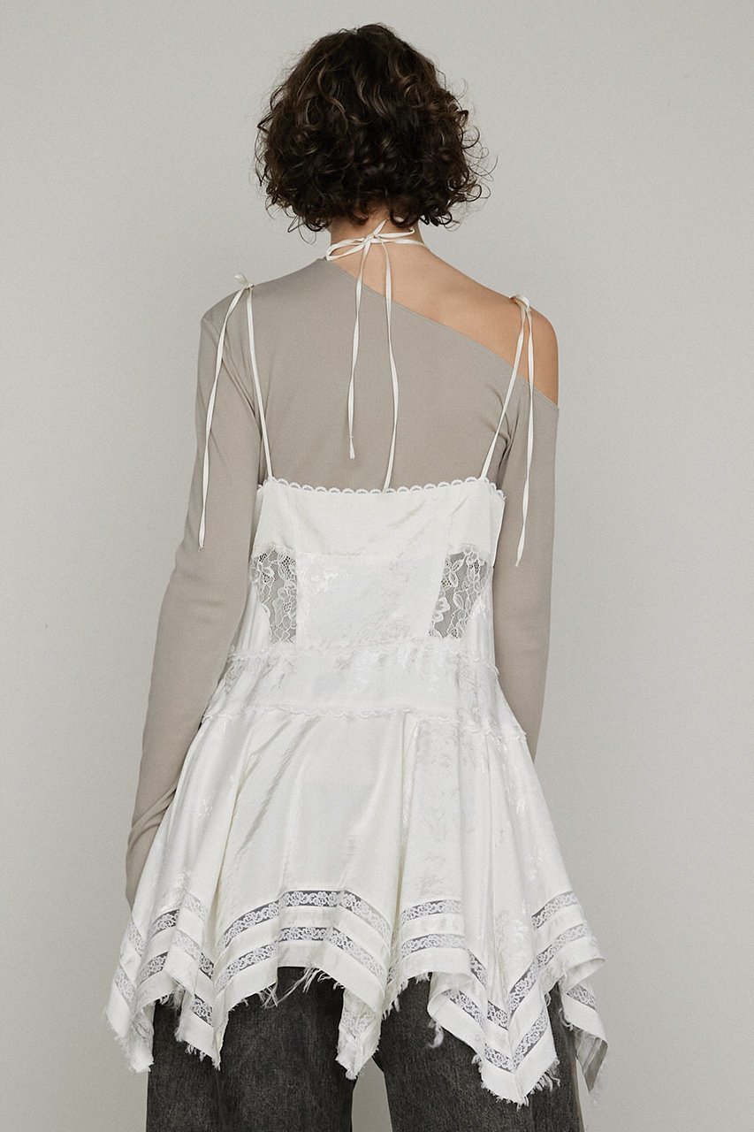 【プランク プロジェクト/PRANK PROJECT】のハンカチーフヘムミニドレス / Handkerchief Hem Mini Dress 人気、トレンドファッション・服の通販 founy(ファニー) 　ファッション　Fashion　レディースファッション　Fashion for Women　トップス・カットソー　Cut & Sew Tops　キャミソール&ノースリーブ　Camisoles & Sleeveless Tops　シャツ・ブラウス・オフィスカジュアル　Elegant Blouses & Button-Ups　ロングTシャツ・Tシャツ　Longline T-Shirts & Tees　カットソー・ベーシックTシャツ　Cut-and-Sewn Tops / Stretch Tees & Basics　ワンピース　Dresses　フォーマル・パーティードレス・結婚式用ドレス　Elegant & Casual Dresses　おすすめ　Recommended / Our Picks　とろみ　Fluid, Flowy Fabric　アンティーク　Antique-Inspired　インナー　Innerwear　キャミソール　Camisole, Spaghetti Strap Top　タンク　Tank Top, Sleeveless Top　デニム　Denim, Jeans Material　ドレス　Dress, One-Piece　リボン　Ribbon, Bow　レース　Lace, Lace Fabric　ワイド　Wide, Wide Fit　今季　This Season, Current Season　other-7|ID: prp329100004914281 ipo3291000000036828913