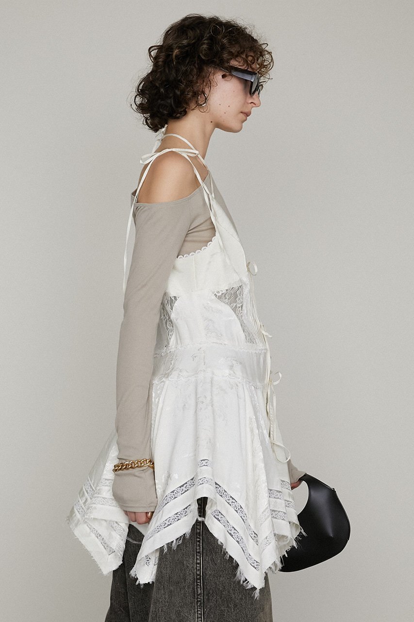 【プランク プロジェクト/PRANK PROJECT】のハンカチーフヘムミニドレス / Handkerchief Hem Mini Dress 人気、トレンドファッション・服の通販 founy(ファニー) 　ファッション　Fashion　レディースファッション　Fashion for Women　トップス・カットソー　Cut & Sew Tops　キャミソール&ノースリーブ　Camisoles & Sleeveless Tops　シャツ・ブラウス・オフィスカジュアル　Elegant Blouses & Button-Ups　ロングTシャツ・Tシャツ　Longline T-Shirts & Tees　カットソー・ベーシックTシャツ　Cut-and-Sewn Tops / Stretch Tees & Basics　ワンピース　Dresses　フォーマル・パーティードレス・結婚式用ドレス　Elegant & Casual Dresses　おすすめ　Recommended / Our Picks　とろみ　Fluid, Flowy Fabric　アンティーク　Antique-Inspired　インナー　Innerwear　キャミソール　Camisole, Spaghetti Strap Top　タンク　Tank Top, Sleeveless Top　デニム　Denim, Jeans Material　ドレス　Dress, One-Piece　リボン　Ribbon, Bow　レース　Lace, Lace Fabric　ワイド　Wide, Wide Fit　今季　This Season, Current Season　other-8|ID: prp329100004914281 ipo3291000000036828914