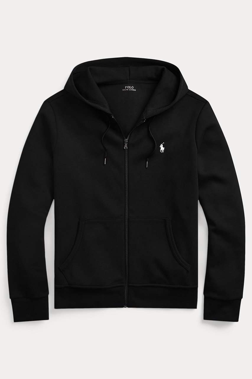 【ラルフローレン/RALPH LAUREN / MEN】の【MEN】【POLO RALPH LAUREN】ダブルニット フルジップ フーディ インテリア・キッズ・メンズ・レディースファッション・服の通販 founy(ファニー) 　ファッション　Fashion　メンズファッション　Fashion for Men　トップス・カットソー　Cut & Sew Tops　ニット・セーター / 定番トップス　Knit Tops & Sweaters　パーカー・フーディー / カジュアルコーデ　Hoodies & Parkas　メンズシャツ　Shirts　なめらか　Smooth, Silky Texture　シンプル　Simple, Minimal　ジーンズ　Jeans, Denim Pants　スポーティ　Sporty, Casual Athletic　ダブル　Double, Double-Breasted　ドローストリング　Drawstring, Pull Cord　ポケット　Pocket, Pocket Detail　長袖　Long Sleeve, Full Sleeve　ブラック|ID: prp329100004914308 ipo3291000000036829130