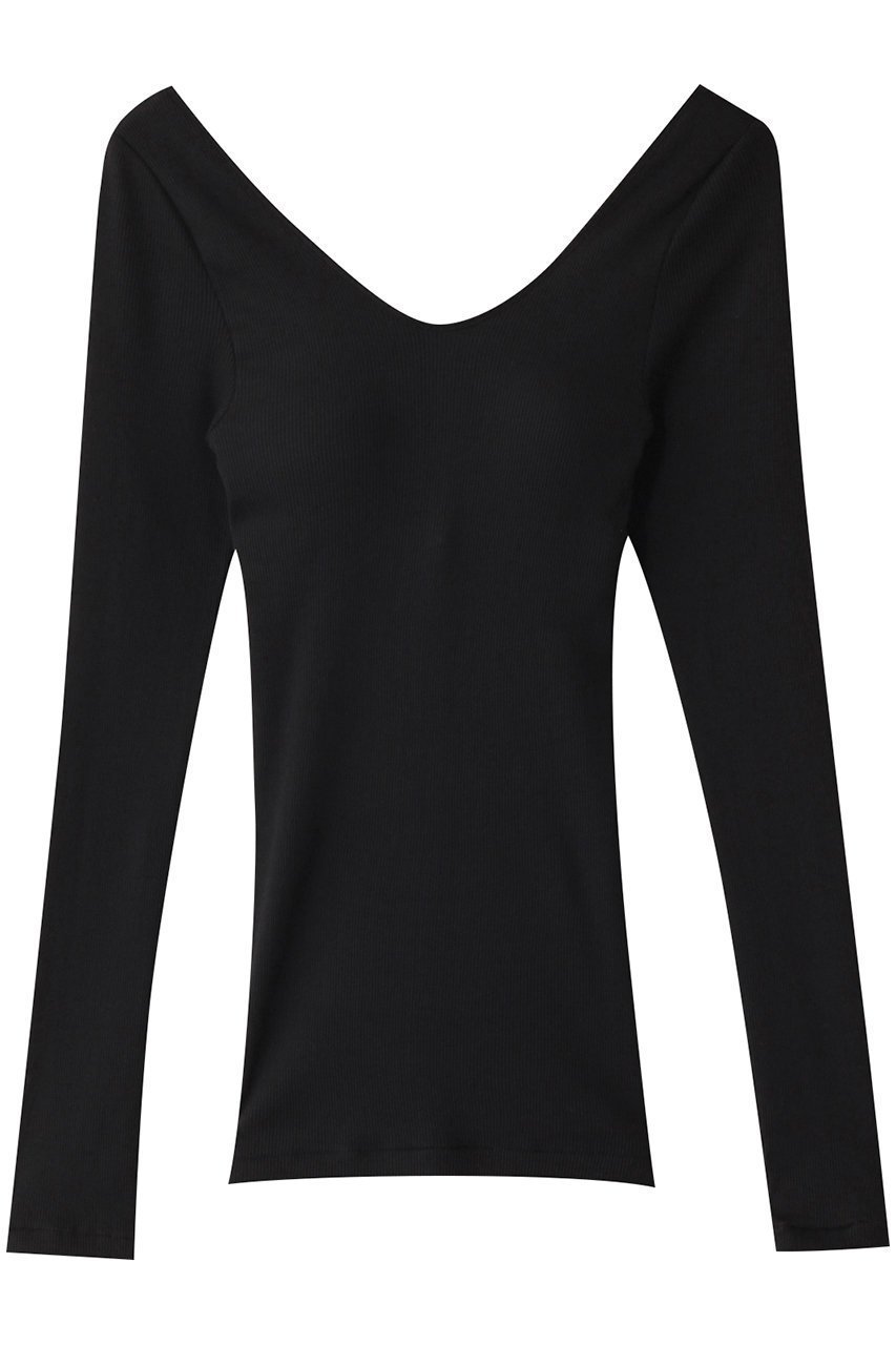 【グラフペーパー/Graphpaper】のAmerican Sea Island Cotton V Neck Innerwear/インナー インテリア・キッズ・メンズ・レディースファッション・服の通販 founy(ファニー) ファッション Fashion レディースファッション Fashion for Women トップス・カットソー Cut & Sew Tops シャツ・ブラウス・オフィスカジュアル Elegant Blouses & Button-Ups ロングTシャツ・Tシャツ Longline T-Shirts & Tees カットソー・ベーシックTシャツ Cut-and-Sewn Tops / Stretch Tees & Basics なめらか Smooth, Silky Texture インナー Innerwear スリーブ Sleeve, Long Sleeve / Short Sleeve リュクス Luxury, Elegant, High-End, Chic ロング Long, Long-Length ブラック|ID: prp329100004914344 ipo3291000000036829415