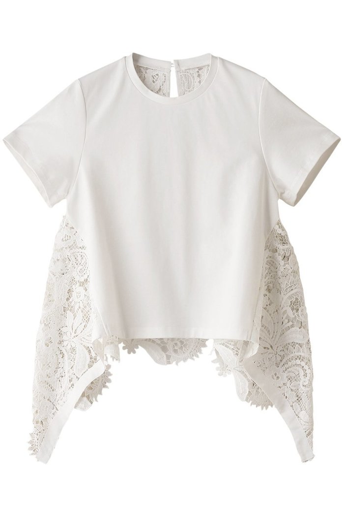 【アルアバイル/allureville】の【Loulou Willoughby】レースドッキングプルオーバー インテリア・キッズ・メンズ・レディースファッション・服の通販 founy(ファニー) https://founy.com/ ファッション Fashion レディースファッション Fashion for Women トップス・カットソー Cut & Sew Tops シャツ・ブラウス・オフィスカジュアル Elegant Blouses & Button-Ups ロングTシャツ・Tシャツ Longline T-Shirts & Tees カジュアルプルオーバー・ニットトップス Pullovers & Knit Tops / Casual Pullovers カットソー・ベーシックTシャツ Cut-and-Sewn Tops / Stretch Tees & Basics エレガント 上品 Elegant ショート Short, Short Length シンプル Simple, Minimal スカラップ Scallop, Scalloped Edge スリーブ Sleeve, Long Sleeve / Short Sleeve レース Lace, Lace Fabric |ID: prp329100004914441 ipo3291000000036830228