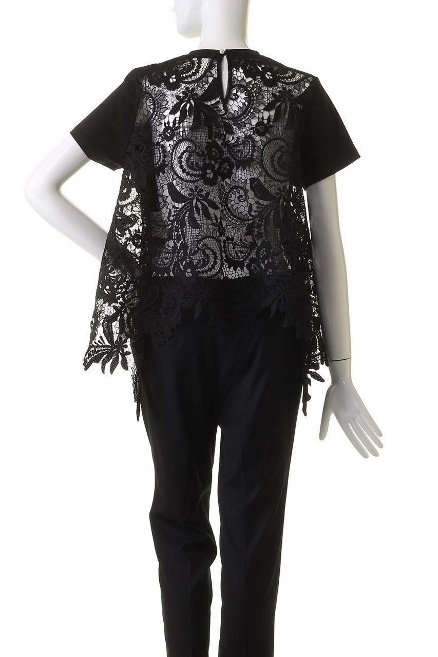 【アルアバイル/allureville】の【Loulou Willoughby】レースドッキングプルオーバー 人気、トレンドファッション・服の通販 founy(ファニー) ファッション Fashion レディースファッション Fashion for Women トップス・カットソー Cut & Sew Tops シャツ・ブラウス・オフィスカジュアル Elegant Blouses & Button-Ups ロングTシャツ・Tシャツ Longline T-Shirts & Tees カジュアルプルオーバー・ニットトップス Pullovers & Knit Tops / Casual Pullovers カットソー・ベーシックTシャツ Cut-and-Sewn Tops / Stretch Tees & Basics エレガント 上品 Elegant ショート Short, Short Length シンプル Simple, Minimal スカラップ Scallop, Scalloped Edge スリーブ Sleeve, Long Sleeve / Short Sleeve レース Lace, Lace Fabric other-4|ID: prp329100004914441 ipo3291000000036830233