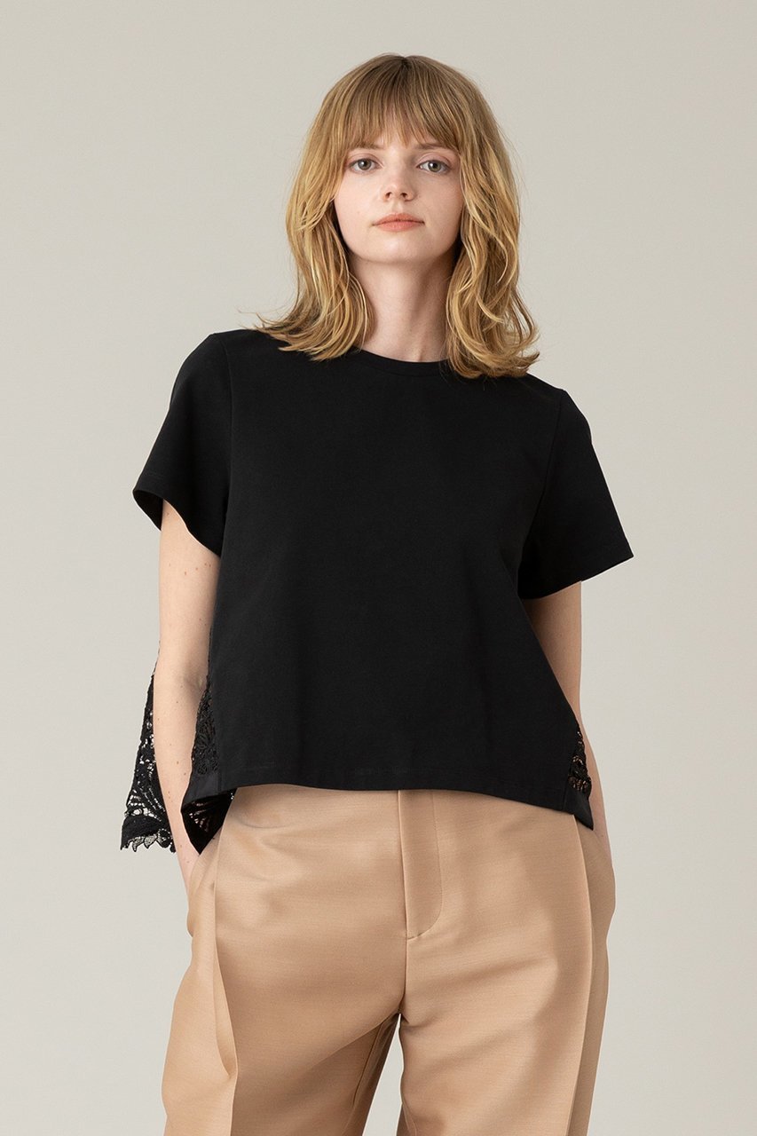 【アルアバイル/allureville】の【Loulou Willoughby】レースドッキングプルオーバー 人気、トレンドファッション・服の通販 founy(ファニー) ファッション Fashion レディースファッション Fashion for Women トップス・カットソー Cut & Sew Tops シャツ・ブラウス・オフィスカジュアル Elegant Blouses & Button-Ups ロングTシャツ・Tシャツ Longline T-Shirts & Tees カジュアルプルオーバー・ニットトップス Pullovers & Knit Tops / Casual Pullovers カットソー・ベーシックTシャツ Cut-and-Sewn Tops / Stretch Tees & Basics エレガント 上品 Elegant ショート Short, Short Length シンプル Simple, Minimal スカラップ Scallop, Scalloped Edge スリーブ Sleeve, Long Sleeve / Short Sleeve レース Lace, Lace Fabric other-6|ID: prp329100004914441 ipo3291000000036830235