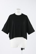 【エンフォルド/ENFOLD】のハイゲージスビン天竺 ワイドクロップド T/SH Tシャツ 人気、トレンドファッション・服の通販 founy(ファニー) ファッション Fashion レディースファッション Fashion for Women トップス・カットソー Cut & Sew Tops シャツ・ブラウス・オフィスカジュアル Elegant Blouses & Button-Ups ロングTシャツ・Tシャツ Longline T-Shirts & Tees カットソー・ベーシックTシャツ Cut-and-Sewn Tops / Stretch Tees & Basics クロップド Cropped, Short Length ショート Short, Short Length スリーブ Sleeve, Long Sleeve / Short Sleeve バランス Balance, Style Balance ワイド Wide, Wide Fit エレガント 上品 Elegant thumbnail ブラック|ID: prp329100004914451 ipo3291000000036830341