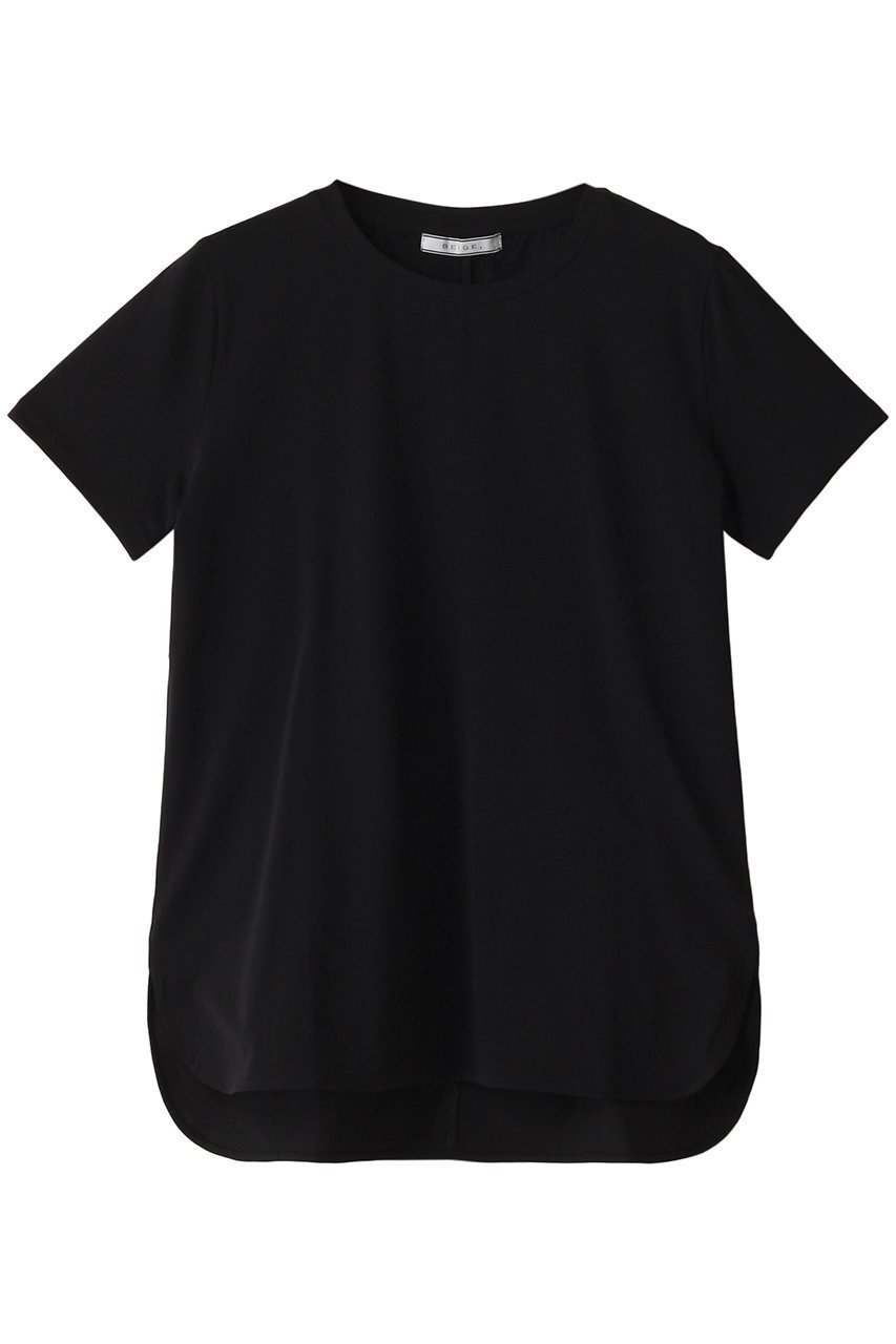 【ベイジ,/BEIGE,】のBROIS(ブロア)/Tシャツ インテリア・キッズ・メンズ・レディースファッション・服の通販 founy(ファニー) ファッション Fashion レディースファッション Fashion for Women トップス・カットソー Cut & Sew Tops シャツ・ブラウス・オフィスカジュアル Elegant Blouses & Button-Ups ロングTシャツ・Tシャツ Longline T-Shirts & Tees カットソー・ベーシックTシャツ Cut-and-Sewn Tops / Stretch Tees & Basics コンパクト Compact, Small Size ショート Short, Short Length シンプル Simple, Minimal スリット Slit, Slit Detail スリーブ Sleeve, Long Sleeve / Short Sleeve 半袖 Short Sleeve, Half Sleeve 無地 Plain, Solid Color Black|ID: prp329100004914462 ipo3291000000036830535