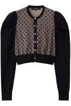 【コルコバード/CORCOVADO】のチュールドットフロッキーカーディガン ブラック|ID: prp329100004914574 ipo3291000000036832792