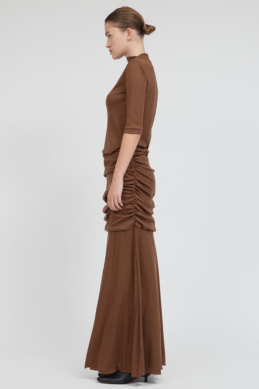 【イロット/IIROT】のハイゲージ ウールスカート 人気、トレンドファッション・服の通販 founy(ファニー) 　ファッション　Fashion　レディースファッション　Fashion for Women　スカート　Skirts　ワンピース　Dresses　エレガント 上品　Elegant　チュニック　Tunic, Long Top　ドレープ　Drape, Draping Fabric　ロング　Long, Long-Length　other-6|ID: prp329100004914591 ipo3291000000036832996