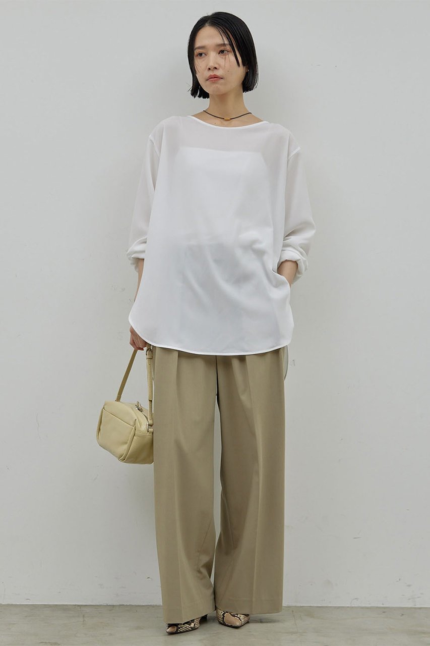 【ガリャルダガランテ/GALLARDAGALANTE】のラウンドブラウスTee 人気、トレンドファッション・服の通販 founy(ファニー) ファッション Fashion レディースファッション Fashion for Women トップス・カットソー Cut & Sew Tops シャツ・ブラウス・オフィスカジュアル Elegant Blouses & Button-Ups ロングTシャツ・Tシャツ Longline T-Shirts & Tees カットソー・ベーシックTシャツ Cut-and-Sewn Tops / Stretch Tees & Basics おすすめ Recommended / Our Picks カットソー Cut and Sewn Top スリーブ Sleeve, Long Sleeve / Short Sleeve ラウンド Round, Round Neck ロング Long, Long-Length other-4|ID: prp329100004914636 ipo3291000000036833428