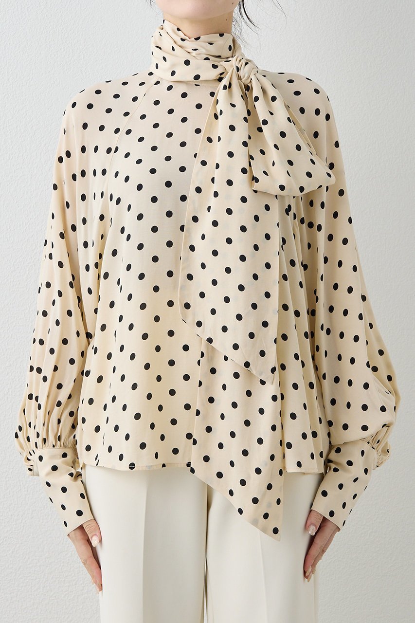 【ウィムガゼット/Whim Gazette】のドットボウタイブラウス 人気、トレンドファッション・服の通販 founy(ファニー) ファッション Fashion レディースファッション Fashion for Women トップス・カットソー Cut & Sew Tops シャツ・ブラウス・オフィスカジュアル Elegant Blouses & Button-Ups とろみ Fluid, Flowy Fabric なめらか Smooth, Silky Texture キュプラ Cupro, Eco Fabric クラシカル Classical, Vintage-Inspired スリーブ Sleeve, Long Sleeve / Short Sleeve ドット Polka Dot, Dot Pattern プリント Print, Printed Pattern リラックス Relax, Relaxed Fit ロング Long, Long-Length ワイド Wide, Wide Fit エレガント 上品 Elegant other-6|ID: prp329100004914673 ipo3291000000036833847