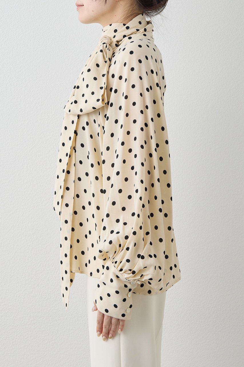 【ウィムガゼット/Whim Gazette】のドットボウタイブラウス 人気、トレンドファッション・服の通販 founy(ファニー) ファッション Fashion レディースファッション Fashion for Women トップス・カットソー Cut & Sew Tops シャツ・ブラウス・オフィスカジュアル Elegant Blouses & Button-Ups とろみ Fluid, Flowy Fabric なめらか Smooth, Silky Texture キュプラ Cupro, Eco Fabric クラシカル Classical, Vintage-Inspired スリーブ Sleeve, Long Sleeve / Short Sleeve ドット Polka Dot, Dot Pattern プリント Print, Printed Pattern リラックス Relax, Relaxed Fit ロング Long, Long-Length ワイド Wide, Wide Fit エレガント 上品 Elegant other-7|ID: prp329100004914673 ipo3291000000036833849