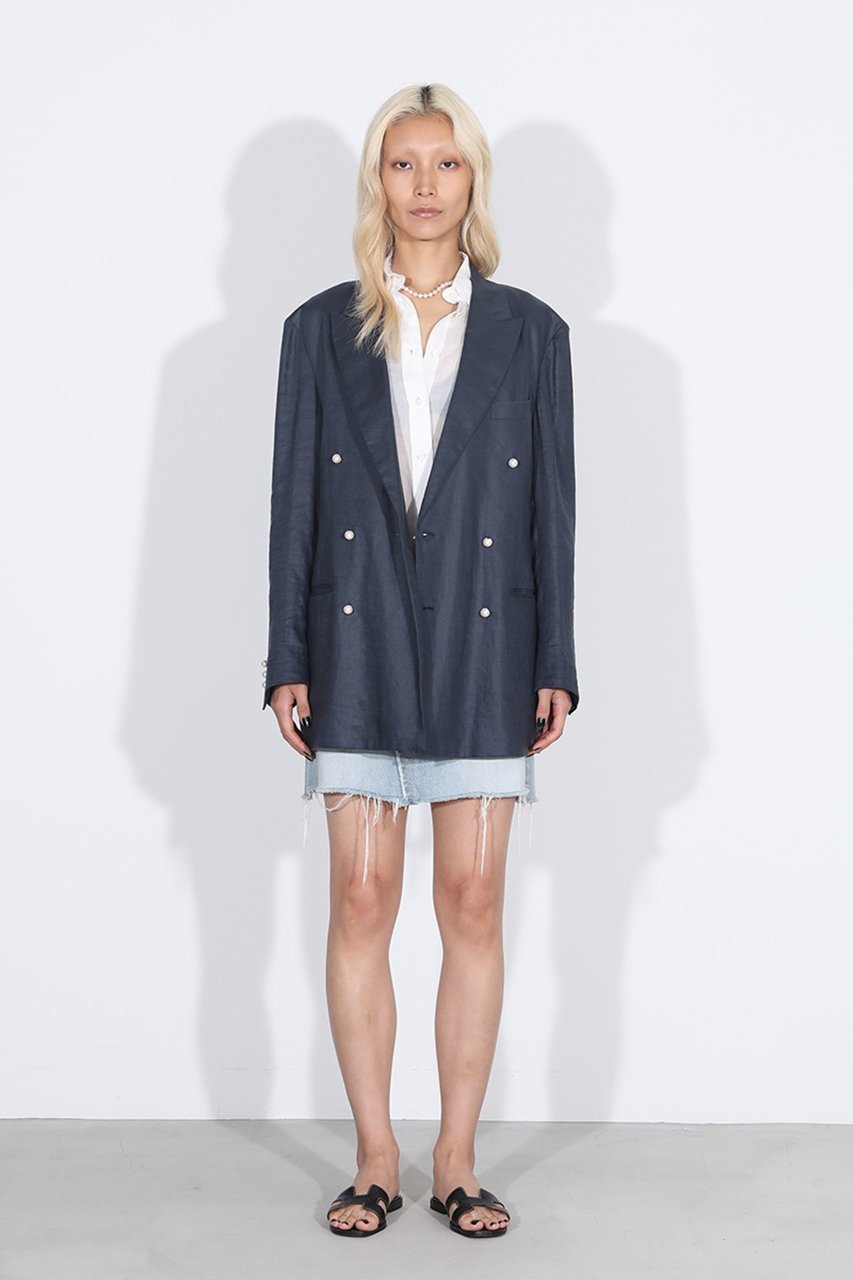 【マディソンブルー/MADISONBLUE】のUNLINED BLEECKER W6B BLAZER LINEN リネンW6Bブレザー 人気、トレンドファッション・服の通販 founy(ファニー) ファッション Fashion レディースファッション Fashion for Women アウター Coat / Outerwear Collection レディースジャケット・軽アウター Jackets ジャケット Jacket, Outerwear リネン Linen, Linen Fabric リラックス Relax, Relaxed Fit 再入荷 Restock / Back in Stock other-7|ID: prp329100004914717 ipo3291000000036834306