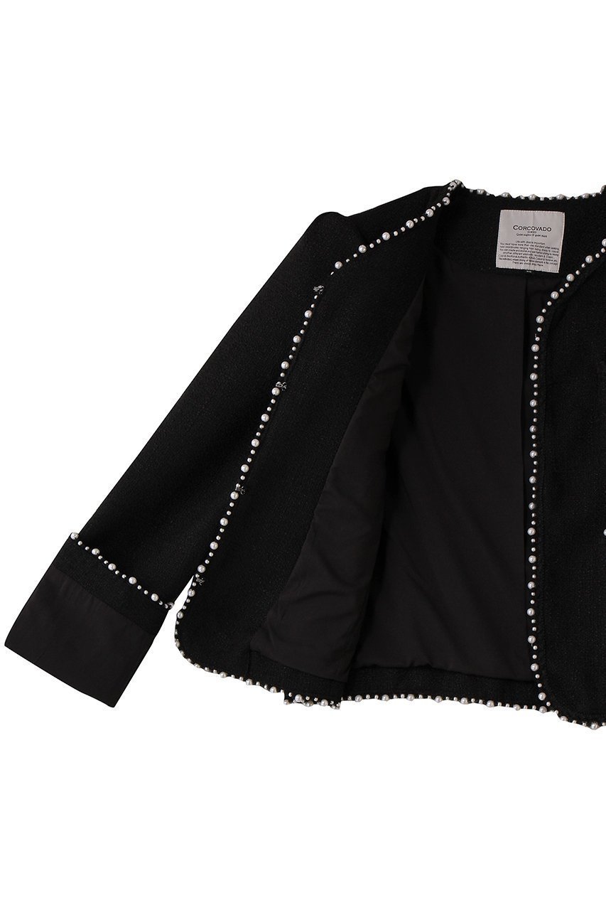 【コルコバード/CORCOVADO】のパールトリムツイードジャケット 人気、トレンドファッション・服の通販 founy(ファニー) ファッション Fashion レディースファッション Fashion for Women アウター Coat / Outerwear Collection レディースジャケット・軽アウター Jackets エレガント 上品 Elegant クラシカル Classical, Vintage-Inspired ジャケット Jacket, Outerwear ツイード Twill, Twill Weave パーティ Party, Party Style パール Pearl, Pearl Accent フォルム Silhouette, Form リュクス Luxury, Elegant, High-End, Chic other-6|ID: prp329100004914729 ipo3291000000036834385