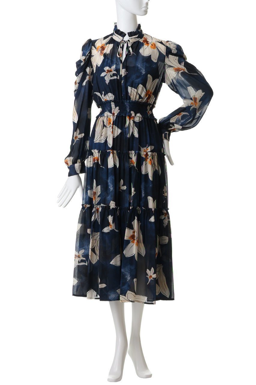 【コルコバード/CORCOVADO】のカラーシフォンドレス 人気、トレンドファッション・服の通販 founy(ファニー) 　ファッション　Fashion　レディースファッション　Fashion for Women　ワンピース　Dresses　フォーマル・パーティードレス・結婚式用ドレス　Elegant & Casual Dresses　チュニック　Tunic Tops & Dresses　ギャザー　Gathered, Ruffled　シフォン　Chiffon, Lightweight Fabric　シューズ　Shoes, Footwear　スリーブ　Sleeve, Long Sleeve / Short Sleeve　チュニック　Tunic, Long Top　ドレス　Dress, One-Piece　パーティ　Party, Party Style　フラワー　Flower, Floral　リゾート　Resort, Vacation Style　リボン　Ribbon, Bow　other-2|ID: prp329100004914738 ipo3291000000036834444