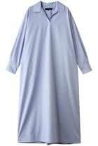 【フローレント/FLORENT】のブロードストライプ オープンカラーワンピース ブルー|ID: prp329100004914793 ipo3291000000036835654