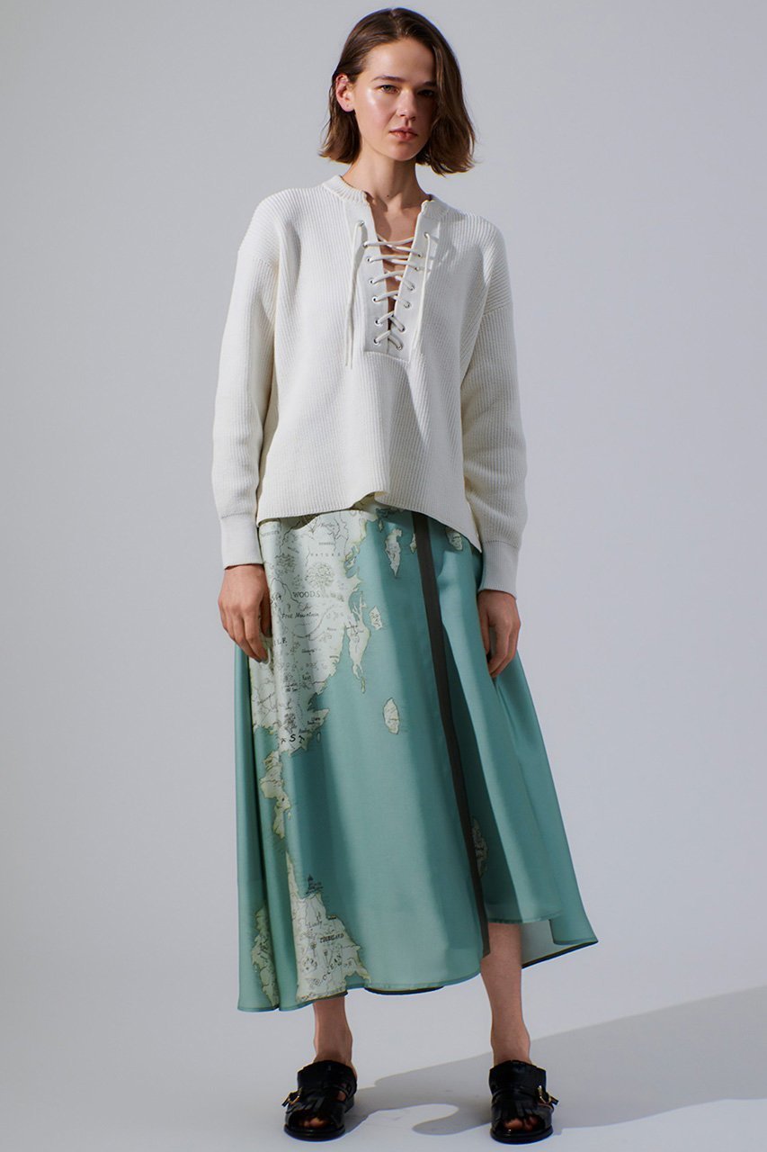 【アルアバイル/allureville】のマッププリントフレアラップスカート 人気、トレンドファッション・服の通販 founy(ファニー) 　ファッション　Fashion　レディースファッション　Fashion for Women　スカート　Skirts　ロングスカート　Long Skirts / Maxi & Midi Skirts　アシンメトリー　Asymmetrical Style　イタリア　Italy　ドレープ　Drape, Draping Fabric　フレア　Flare, Flared　プリント　Print, Printed Pattern　ラップ　Wrap, Wrap Design　ロング　Long, Long-Length　エレガント 上品　Elegant　other-7|ID: prp329100004914814 ipo3291000000036835895