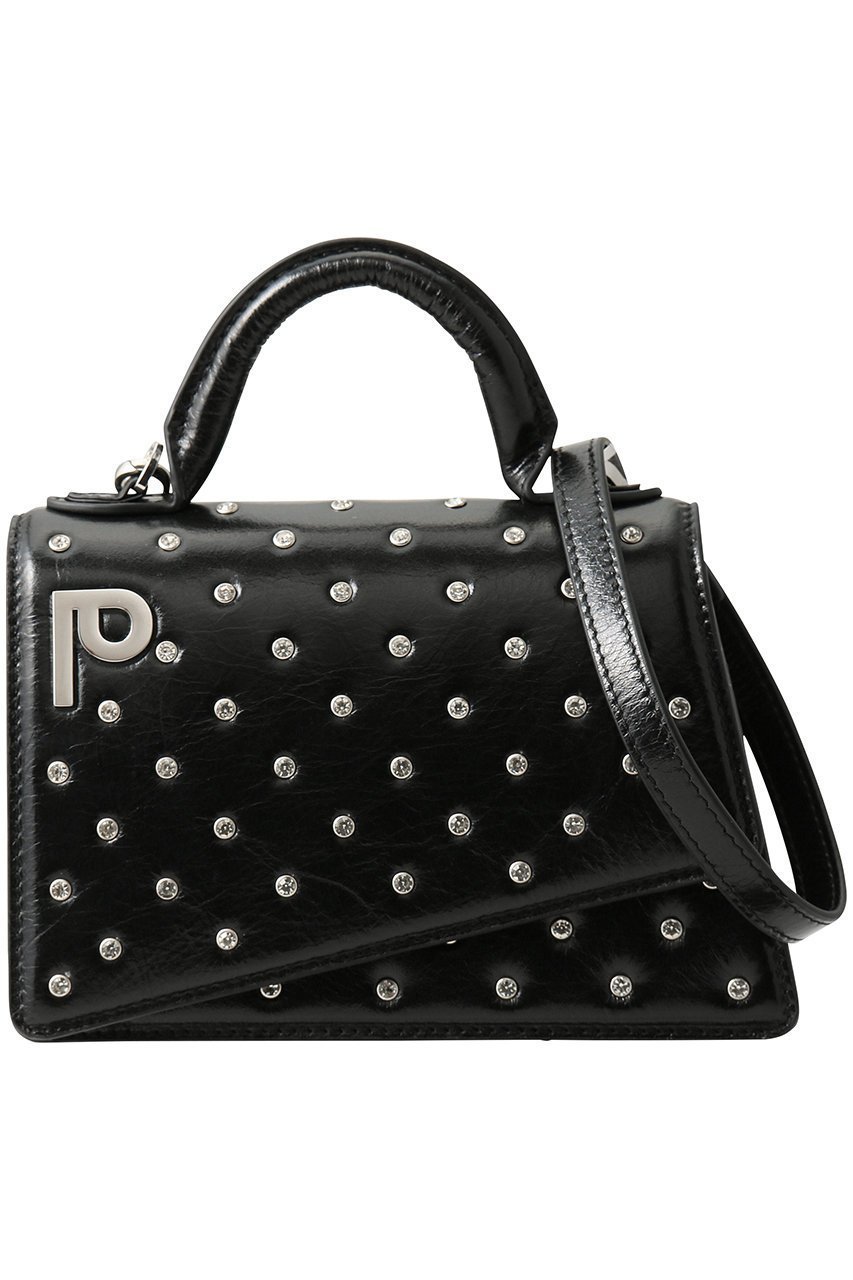【プランク プロジェクト/PRANK PROJECT】のロゴプレートラインストーンミニサッチェルバッグ / Logo Plate Line Stone Mini Satchel Bag インテリア・キッズ・メンズ・レディースファッション・服の通販 founy(ファニー) ファッション Fashion レディースファッション Fashion for Women バッグ Bags アシンメトリー Asymmetrical Style ストーン Stone, Gem-Like パーティ Party, Party Style フォルム Silhouette, Form ボストン Boston ボストンバッグ Boston Bag, Retro Bag BLK(ブラック)|ID: prp329100004914832 ipo3291000000036836115