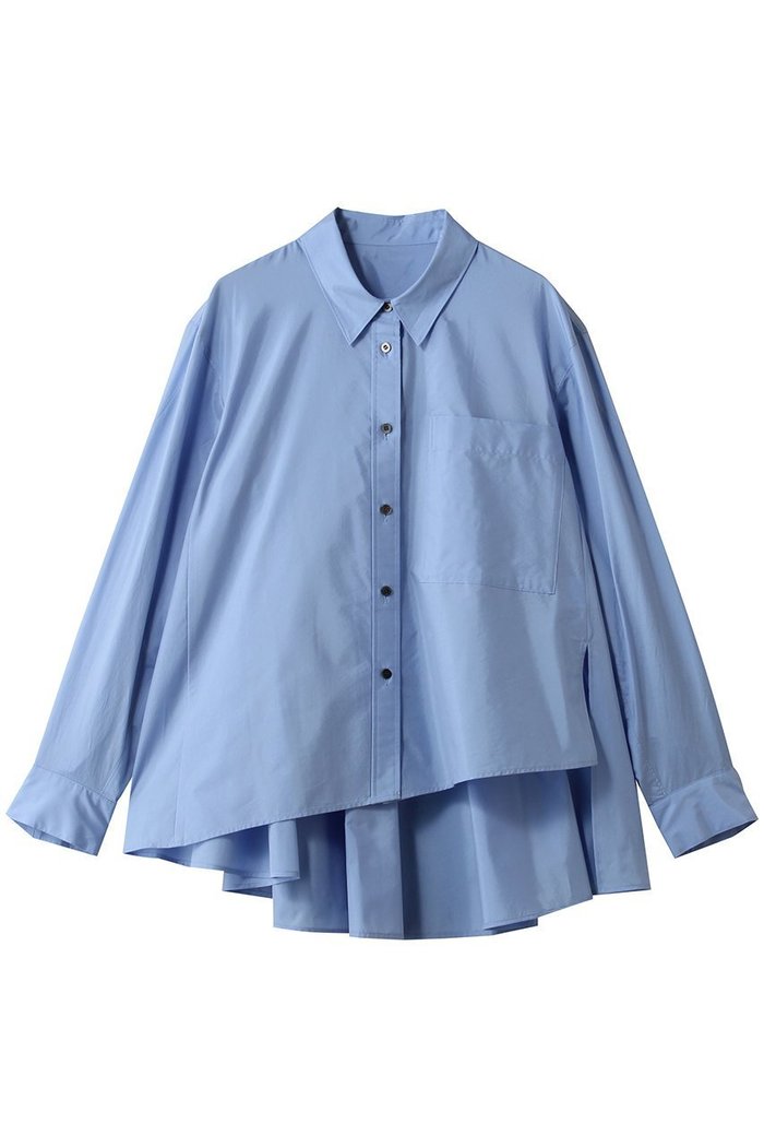 【ランバン オン ブルー/LANVIN en Bleu】のシルキータイプライターフレアシャツ インテリア・キッズ・メンズ・レディースファッション・服の通販 founy(ファウニー) https://founy.com/ ファッション Fashion レディースファッション Fashion for Women トップス・カットソー Cut & Sew Tops シャツ・ブラウス・オフィスカジュアル Elegant Blouses & Button-Ups アシンメトリー Asymmetrical Style オケージョン Occasion Wear シンプル Simple, Minimal スリーブ Sleeve, Long Sleeve / Short Sleeve タイプライター Typewriter Fabric, Crisp Cotton フレア Flare, Flared ロング Long, Long-Length |ID: prp329100004914837 ipo3291000000036836173