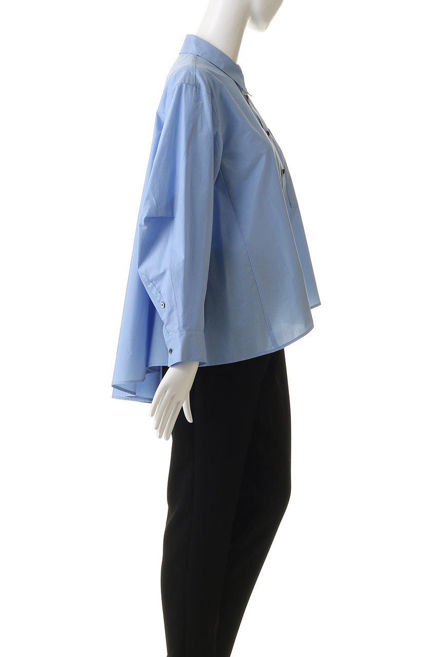 【ランバン オン ブルー/LANVIN en Bleu】のシルキータイプライターフレアシャツ 人気、トレンドファッション・服の通販 founy(ファニー) ファッション Fashion レディースファッション Fashion for Women トップス・カットソー Cut & Sew Tops シャツ・ブラウス・オフィスカジュアル Elegant Blouses & Button-Ups アシンメトリー Asymmetrical Style オケージョン Occasion Wear シンプル Simple, Minimal スリーブ Sleeve, Long Sleeve / Short Sleeve タイプライター Typewriter Fabric, Crisp Cotton フレア Flare, Flared ロング Long, Long-Length other-3|ID: prp329100004914837 ipo3291000000036836181