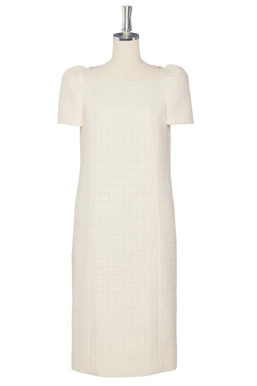 【デイジーリン/DAISY LIN】のWashable Tweed Dress “Formal Lady” インテリア・キッズ・メンズ・レディースファッション・服の通販 founy(ファニー) ファッション Fashion レディースファッション Fashion for Women ワンピース Dresses フォーマル・パーティードレス・結婚式用ドレス Elegant & Casual Dresses チュニック Tunic Tops & Dresses ウォッシャブル Machine Washable エレガント 上品 Elegant 洗える Machine Washable クラシカル Classical, Vintage-Inspired スクエア Square, Square Shape スリーブ Sleeve, Long Sleeve / Short Sleeve チュニック Tunic, Long Top ツイード Twill, Twill Weave 定番 Standard, Basic Item パターン Pattern, Design Print ボックス Boxy, Box Shape モダン Modern, Contemporary 冬 Winter / This Winter アイボリー|ID: prp329100004914844 ipo3291000000036836246