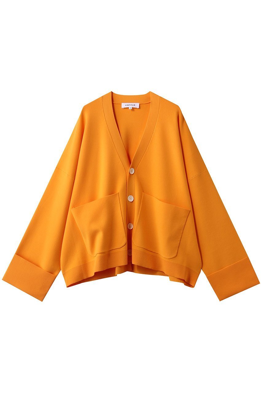 【エンフォルド/ENFOLD】のBOX WIDE-CARDIGAN インテリア・キッズ・メンズ・レディースファッション・服の通販 founy(ファニー) ファッション Fashion レディースファッション Fashion for Women トップス・カットソー Cut & Sew Tops ニット Knit Tops & Sweaters カーディガン・羽織り Layered Style Cardigans おすすめ Recommended / Our Picks カーディガン Cardigan, Knitwear ストレッチ Stretch, Stretchy Fabric バランス Balance, Style Balance フィット Fit, Slim Fit フォーマル Formal, Dressy ポケット Pocket, Pocket Detail ルーズ Loose, Oversized ワイド Wide, Wide Fit オレンジ|ID: prp329100004914858 ipo3291000000036836454