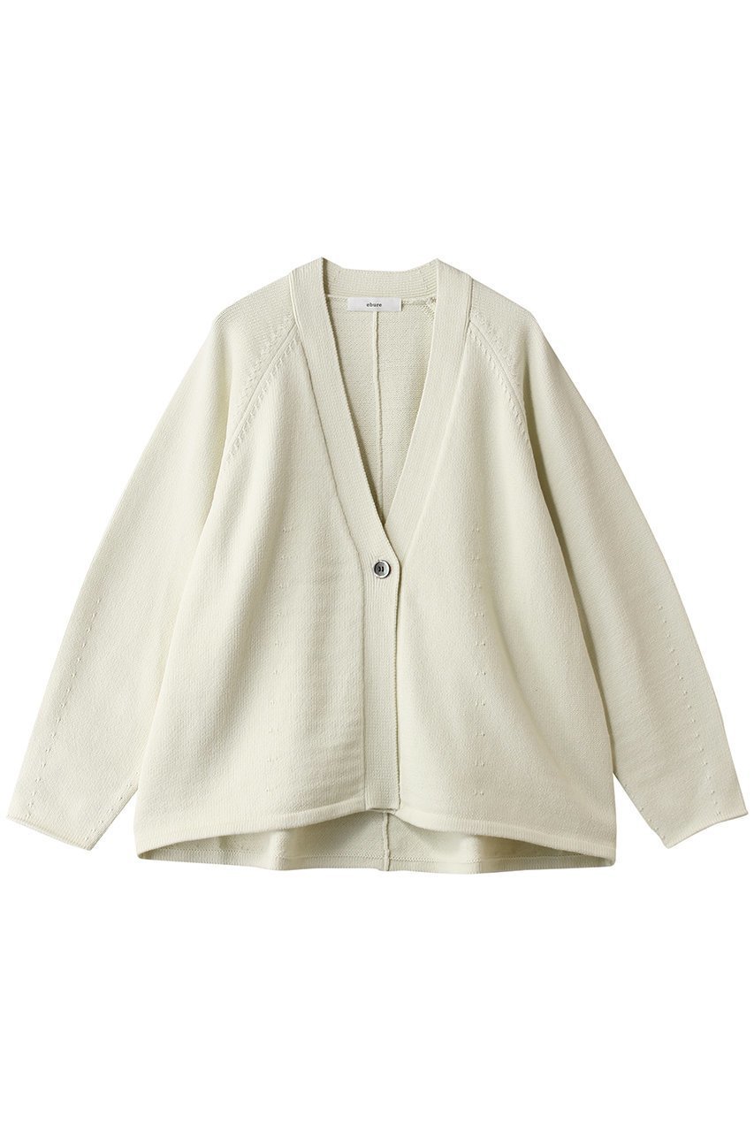 【エブール/ebure】のコットンナイロンミドルゲージニット Vネックカーディガン 人気、トレンドファッション・服の通販 founy(ファニー) ファッション Fashion レディースファッション Fashion for Women トップス・カットソー Cut & Sew Tops ニット Knit Tops & Sweaters カーディガン・羽織り Layered Style Cardigans Vネックトップス V-Neck Tops / V-Cut Neckline Shirts カーディガン Cardigan, Knitwear フレア Flare, Flared other-1|ID: prp329100004914893 ipo3291000000036836741