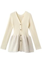 【ガリャルダガランテ/GALLARDAGALANTE】のファンシーペプラムカーデ 人気、トレンドファッション・服の通販 founy(ファニー) ファッション Fashion レディースファッション Fashion for Women トップス・カットソー Cut & Sew Tops ニット Knit Tops & Sweaters カーディガン・羽織り Layered Style Cardigans おすすめ Recommended / Our Picks カーディガン Cardigan, Knitwear ペプラム Peplum, Flared Hem ワイド Wide, Wide Fit エレガント 上品 Elegant thumbnail オフホワイト|ID: prp329100004914901 ipo3291000000036836862