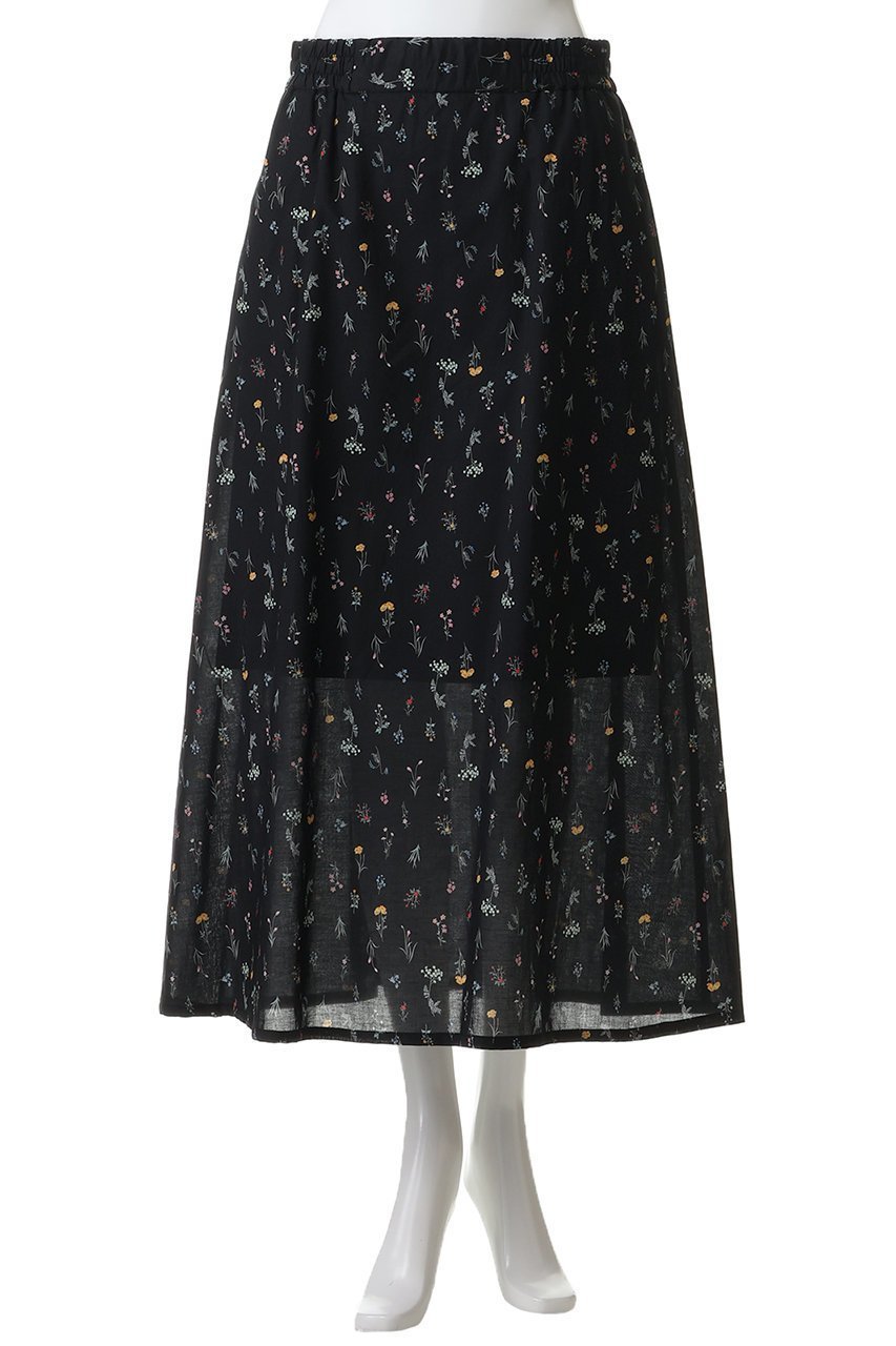 【スリー ドッツ/three dots】のプレーリー マルチカラーローンスカート 人気、トレンドファッション・服の通販 founy(ファニー) 　ファッション　Fashion　レディースファッション　Fashion for Women　スカート　Skirts　ロングスカート　Long Skirts / Maxi & Midi Skirts　エレガント 上品　Elegant　シアー　Sheer, See-Through　シンプル　Simple, Minimal　ストレート　Straight, Straight Cut　トレンド　Trend, Trending Now　フラワー　Flower, Floral　ロング　Long, Long-Length　other-2|ID: prp329100004914928 ipo3291000000036837257