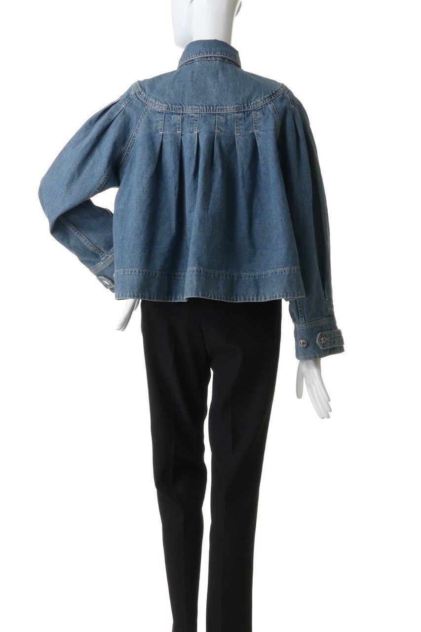【マーレット/MERLETTE】のEASTON プリーツデニムジャケット 人気、トレンドファッション・服の通販 founy(ファニー) 　ファッション　Fashion　レディースファッション　Fashion for Women　アウター　Coat / Outerwear Collection　レディースジャケット・軽アウター　Jackets　デニムジャケット / カジュアルアウター　Denim Jackets　ショート　Short, Short Length　ジャケット　Jacket, Outerwear　デニム　Denim, Jeans Material　バランス　Balance, Style Balance　フォルム　Silhouette, Form　フロント　Front, Front Design　プリーツ　Pleats, Pleated　ボトム　Bottoms, Lower Wear　モダン　Modern, Contemporary　定番　Standard, Basic Item　other-4|ID: prp329100004914936 ipo3291000000036837354