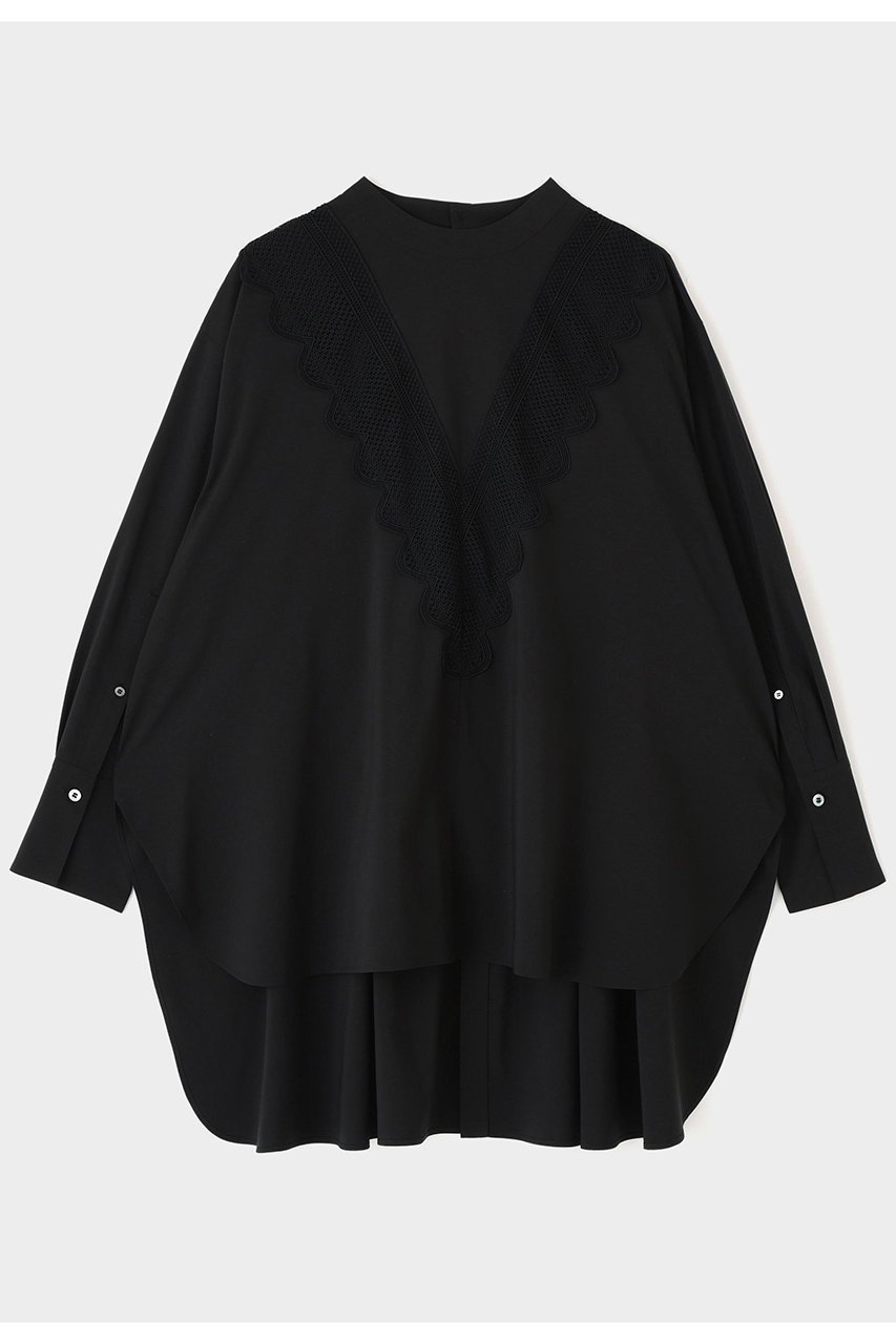 【ル フィル/LE PHIL】のレース切り替えブラウス インテリア・キッズ・メンズ・レディースファッション・服の通販 founy(ファニー) ファッション Fashion レディースファッション Fashion for Women トップス・カットソー Cut & Sew Tops シャツ・ブラウス・オフィスカジュアル Elegant Blouses & Button-Ups スリーブ Sleeve, Long Sleeve / Short Sleeve バランス Balance, Style Balance パターン Pattern, Design Print ビッグ Big, Oversized レース Lace, Lace Fabric ロング Long, Long-Length ワーク Workwear, Utility Style 春 Spring 羽織 Haori, Light Jacket ブラック|ID: prp329100004914965 ipo3291000000036837748