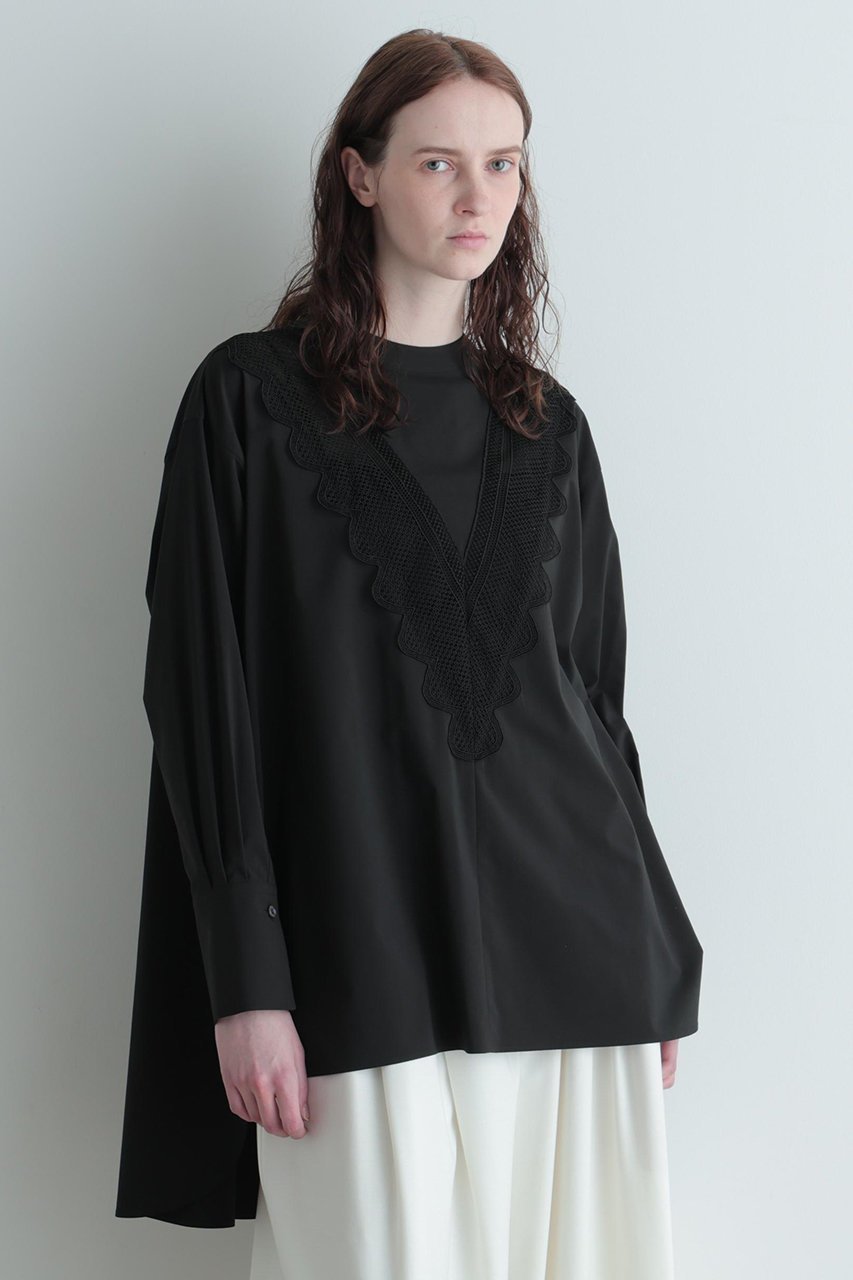 【ル フィル/LE PHIL】のレース切り替えブラウス 人気、トレンドファッション・服の通販 founy(ファニー) ファッション Fashion レディースファッション Fashion for Women トップス・カットソー Cut & Sew Tops シャツ・ブラウス・オフィスカジュアル Elegant Blouses & Button-Ups スリーブ Sleeve, Long Sleeve / Short Sleeve バランス Balance, Style Balance パターン Pattern, Design Print ビッグ Big, Oversized レース Lace, Lace Fabric ロング Long, Long-Length ワーク Workwear, Utility Style 春 Spring 羽織 Haori, Light Jacket other-2|ID: prp329100004914965 ipo3291000000036837750