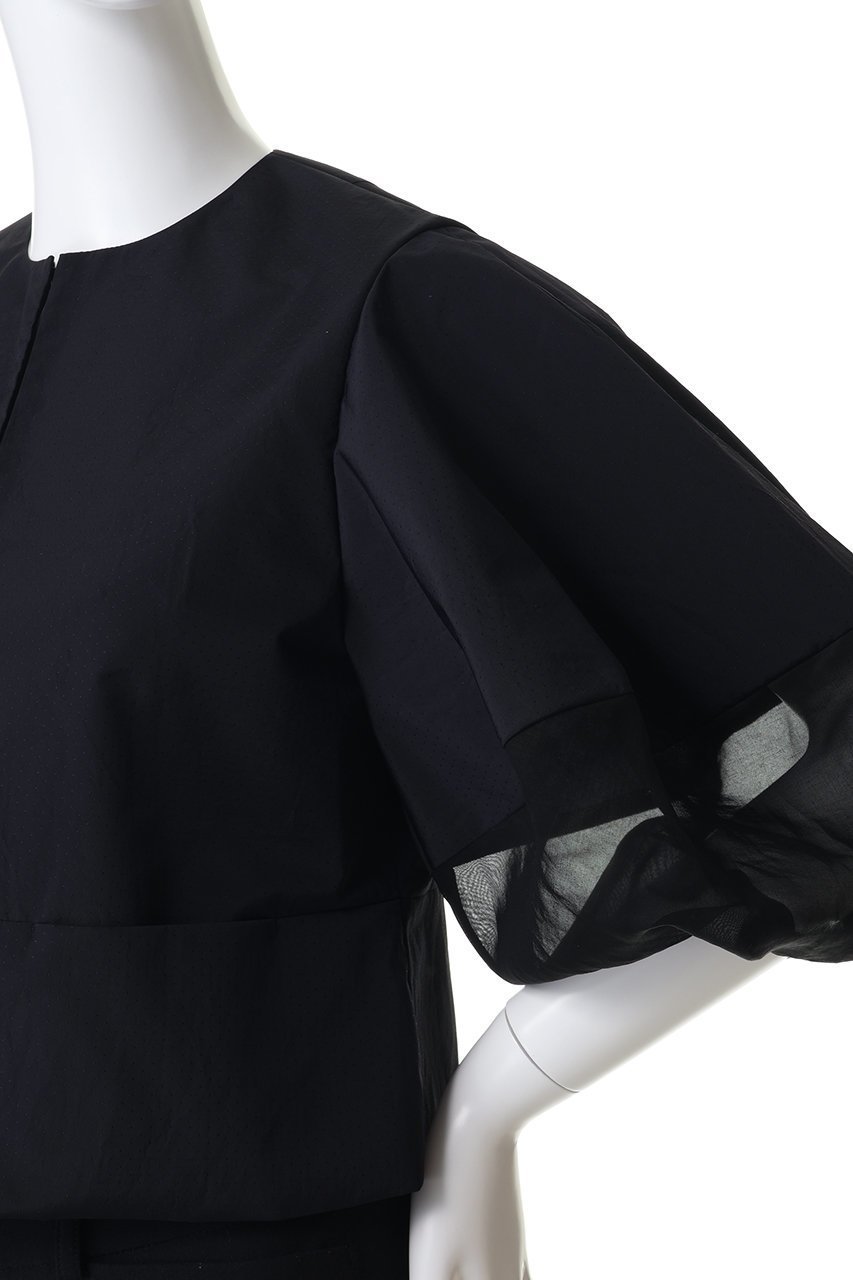 【ドメル/DOMELLE】のテクスチャード パフ ジャケット 人気、トレンドファッション・服の通販 founy(ファニー) 　ファッション　Fashion　レディースファッション　Fashion for Women　アウター　Coat / Outerwear Collection　レディースジャケット・軽アウター　Jackets　ブルゾンジャケット・スポーティアウター　Blouson Jackets　オーガンジー　Organza Fabric　シェイプ　Shape, Slim Fit　シルク　Silk, 100% Silk　ジャカード／ジャガード　Jacquard, Woven Pattern　ジャケット　Jacket, Outerwear　スリーブ　Sleeve, Long Sleeve / Short Sleeve　セットアップ　Set-Up, Coordinated Outfit　ドット　Polka Dot, Dot Pattern　ブルゾン　Blouson, Bomber Jacket　マニッシュ　Mannish, Boyish　エレガント 上品　Elegant　other-5|ID: prp329100004914987 ipo3291000000036838114