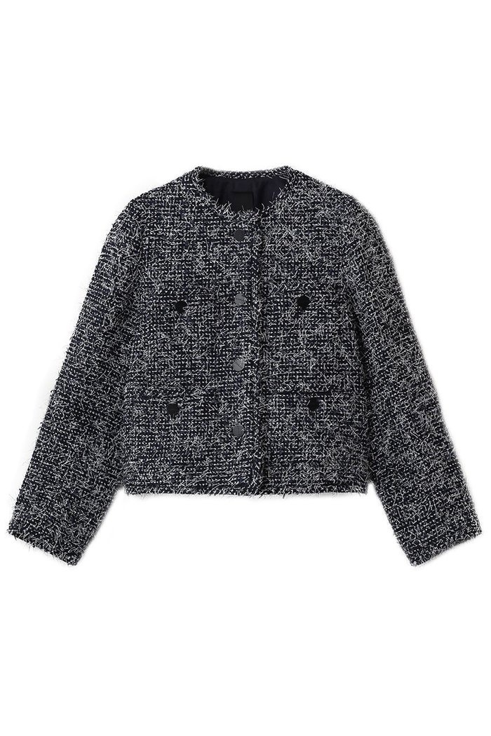 【ドメル/DOMELLE】のLINTON TWEED ジャケット インテリア・キッズ・メンズ・レディースファッション・服の通販 founy(ファニー) https://founy.com/ ファッション Fashion レディースファッション Fashion for Women アウター Coat / Outerwear Collection レディースジャケット・軽アウター Jackets おすすめ Recommended / Our Picks コンパクト Compact, Small Size サテン Satin, Glossy Fabric ジャケット Jacket, Outerwear セットアップ Set-Up, Coordinated Outfit ツイード Twill, Twill Weave ポケット Pocket, Pocket Detail メタル Metal, Metal Parts ワイド Wide, Wide Fit エレガント 上品 Elegant |ID: prp329100004914988 ipo3291000000036838121