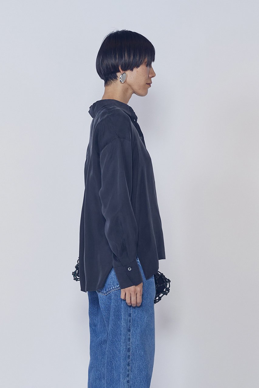 【プルミエ アロンディスモン/1er Arrondissement】のキュプラフィブリルレギュラーカラーシャツ 人気、トレンドファッション・服の通販 founy(ファニー) ファッション Fashion レディースファッション Fashion for Women トップス・カットソー Cut & Sew Tops シャツ・ブラウス・オフィスカジュアル Elegant Blouses & Button-Ups とろみ Fluid, Flowy Fabric カシュクール Wrap Design キュプラ Cupro, Eco Fabric シンプル Simple, Minimal スリーブ Sleeve, Long Sleeve / Short Sleeve リュクス Luxury, Elegant, High-End, Chic ロング Long, Long-Length エレガント 上品 Elegant other-7|ID: prp329100004915035 ipo3291000000036838823