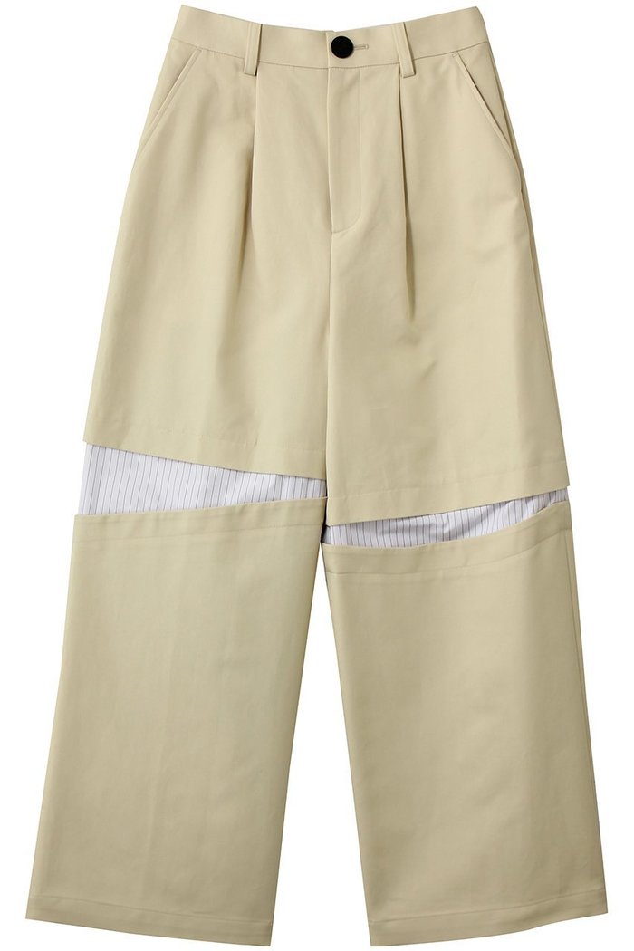 【ナゴンスタンス/nagonstans】のslit trousers インテリア・キッズ・メンズ・レディースファッション・服の通販 founy(ファウニー) https://founy.com/ ファッション Fashion レディースファッション Fashion for Women パンツ Pants & Trousers アシンメトリー Asymmetrical Style シンプル Simple, Minimal ストレート Straight, Straight Cut スリット Slit, Slit Detail ワイド Wide, Wide Fit 切替 Switching, Contrast Panel |ID: prp329100004915046 ipo3291000000036838986