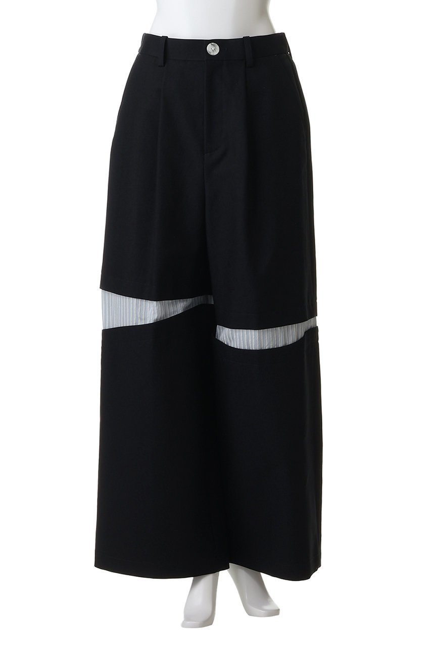 【ナゴンスタンス/nagonstans】のslit trousers 人気、トレンドファッション・服の通販 founy(ファニー) 　ファッション　Fashion　レディースファッション　Fashion for Women　パンツ　Pants & Trousers　アシンメトリー　Asymmetrical Style　シンプル　Simple, Minimal　ストレート　Straight, Straight Cut　スリット　Slit, Slit Detail　ワイド　Wide, Wide Fit　切替　Switching, Contrast Panel　other-2|ID: prp329100004915046 ipo3291000000036838991