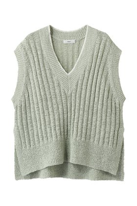 【エブール/ebure】 ナチュラルテープニット Vネックリブニットベスト人気、トレンドファッション・服の通販 founy(ファニー) ファッション Fashion レディースファッション Fashion for Women トップス・カットソー Cut & Sew Tops ニット Knit Tops & Sweaters ベスト&ジレ / 重ね着スタイル Vests & Gilets カジュアルプルオーバー・ニットトップス Pullovers & Knit Tops / Casual Pullovers Vネックトップス V-Neck Tops / V-Cut Neckline Shirts イタリア Italy インナー Innerwear スリット Slit, Slit Detail エレガント 上品 Elegant |ID:prp329100004915053