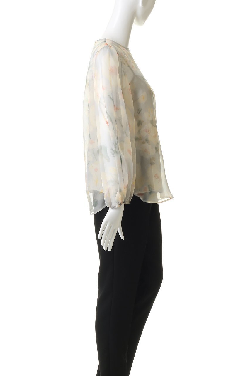 【エブール/ebure】のフラワープリントオーガンジー プルオーバーブラウス 人気、トレンドファッション・服の通販 founy(ファニー) 　ファッション　Fashion　レディースファッション　Fashion for Women　トップス・カットソー　Cut & Sew Tops　シャツ・ブラウス・オフィスカジュアル　Elegant Blouses & Button-Ups　カジュアルプルオーバー・ニットトップス　Pullovers & Knit Tops / Casual Pullovers　花柄・フラワープリント・モチーフ　Floral Prints & Motifs / Flower Pattern Tops　オーガンジー　Organza Fabric　シルク　Silk, 100% Silk　シンプル　Simple, Minimal　スリーブ　Sleeve, Long Sleeve / Short Sleeve　フィット　Fit, Slim Fit　フラット　Flat, Flat Shoes　フラワー　Flower, Floral　プリント　Print, Printed Pattern　モチーフ　Motif, Design Theme　ロング　Long, Long-Length　エレガント 上品　Elegant　other-3|ID: prp329100004915054 ipo3291000000036839104