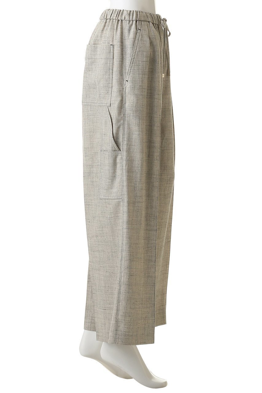 【エブール/ebure】のフラックメランジ イージーワイドパンツ 人気、トレンドファッション・服の通販 founy(ファニー) ファッション Fashion レディースファッション Fashion for Women パンツ Pants & Trousers シルク Silk, 100% Silk スピンドル Spindle, Drawcord センター Center, Center Line ポケット Pocket, Pocket Detail メランジ Melange, Mixed Yarn リネン Linen, Linen Fabric ループ Loop, Loop Knit ワイド Wide, Wide Fit エレガント 上品 Elegant other-3|ID: prp329100004915055 ipo3291000000036839119