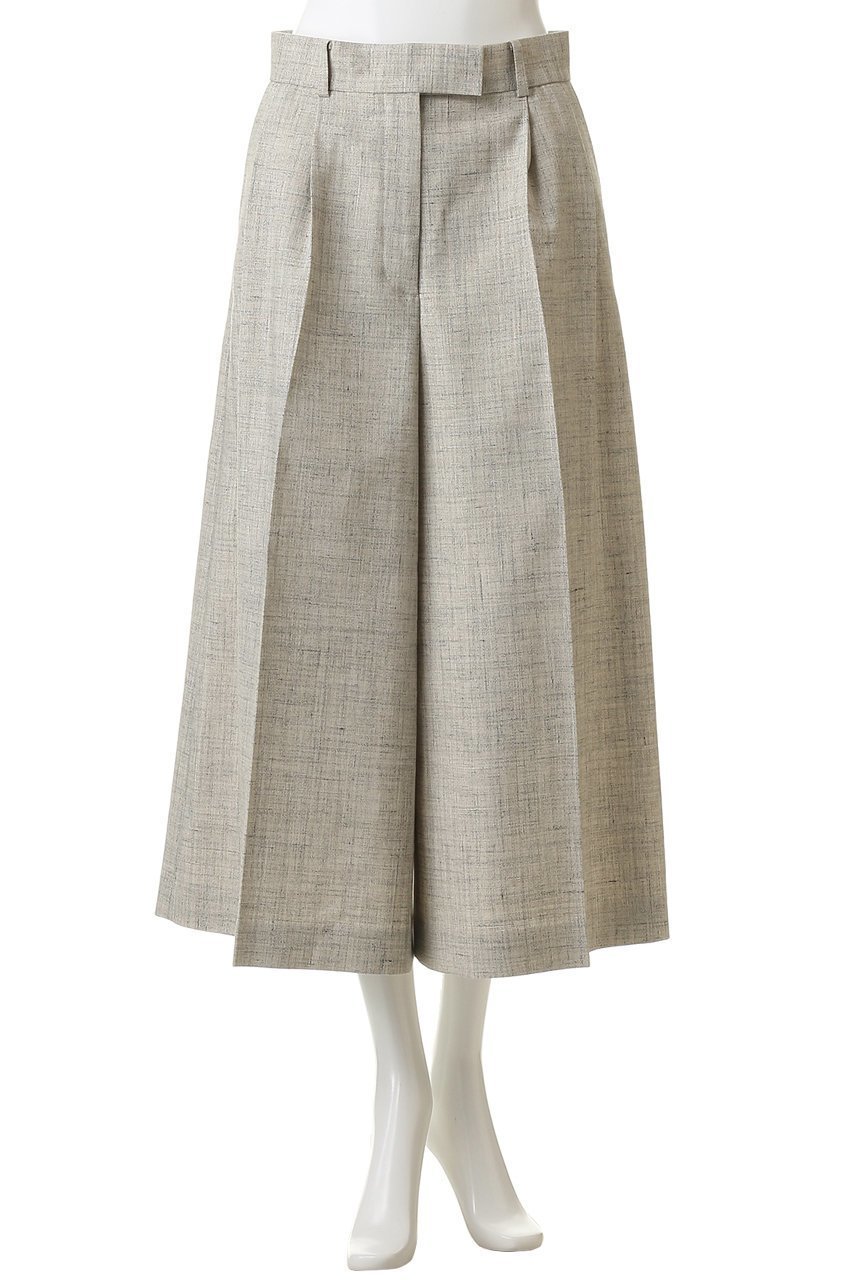 【エブール/ebure】のフラックメランジ キュロットパンツ 人気、トレンドファッション・服の通販 founy(ファニー) ファッション Fashion レディースファッション Fashion for Women スカート Skirts パンツ Pants & Trousers おすすめ Recommended / Our Picks キュロット Culottes, Wide Shorts シルク Silk, 100% Silk シンプル Simple, Minimal ジャケット Jacket, Outerwear センター Center, Center Line メランジ Melange, Mixed Yarn リネン Linen, Linen Fabric other-2|ID: prp329100004915056 ipo3291000000036839129