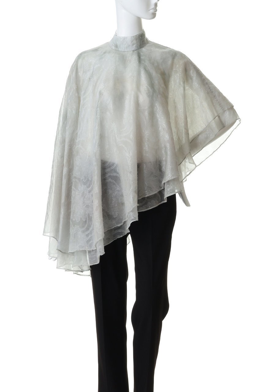 【カナコ サカイ/KANAKO SAKAI】のSHIBORI シアー ジャカード レイヤード ケープ 人気、トレンドファッション・服の通販 founy(ファニー) 　ファッション　Fashion　レディースファッション　Fashion for Women　トップス・カットソー　Cut & Sew Tops　シャツ・ブラウス・オフィスカジュアル　Elegant Blouses & Button-Ups　シアー　Sheer, See-Through　シンプル　Simple, Minimal　ジャカード／ジャガード　Jacquard, Woven Pattern　スリーブ　Sleeve, Long Sleeve / Short Sleeve　ドレス　Dress, One-Piece　マニッシュ　Mannish, Boyish　ミックス　Mix, Mixed Style　ロング　Long, Long-Length　other-2|ID: prp329100004915069 ipo3291000000036839277