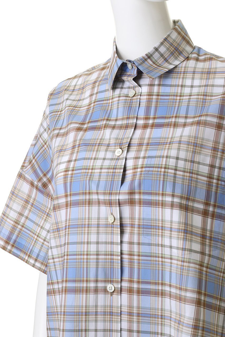 【マッキントッシュ/MACKINTOSH】のWHITEHILL ショートスリーブ チェックシャツ 人気、トレンドファッション・服の通販 founy(ファニー) 　ファッション　Fashion　レディースファッション　Fashion for Women　トップス・カットソー　Cut & Sew Tops　シャツ・ブラウス・オフィスカジュアル　Elegant Blouses & Button-Ups　ショート　Short, Short Length　スラックス　Slacks, Dress Pants　スリーブ　Sleeve, Long Sleeve / Short Sleeve　センター　Center, Center Line　チェック　Check, Plaid, Tartan　デニム　Denim, Jeans Material　モダン　Modern, Contemporary　リラックス　Relax, Relaxed Fit　ワイド　Wide, Wide Fit　other-5|ID: prp329100004915102 ipo3291000000036839610