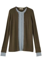 【ウーア/Uhr】のリブ レイヤード カーディガン アイスブルー×カーキ|ID: prp329100004915138 ipo3291000000036839917