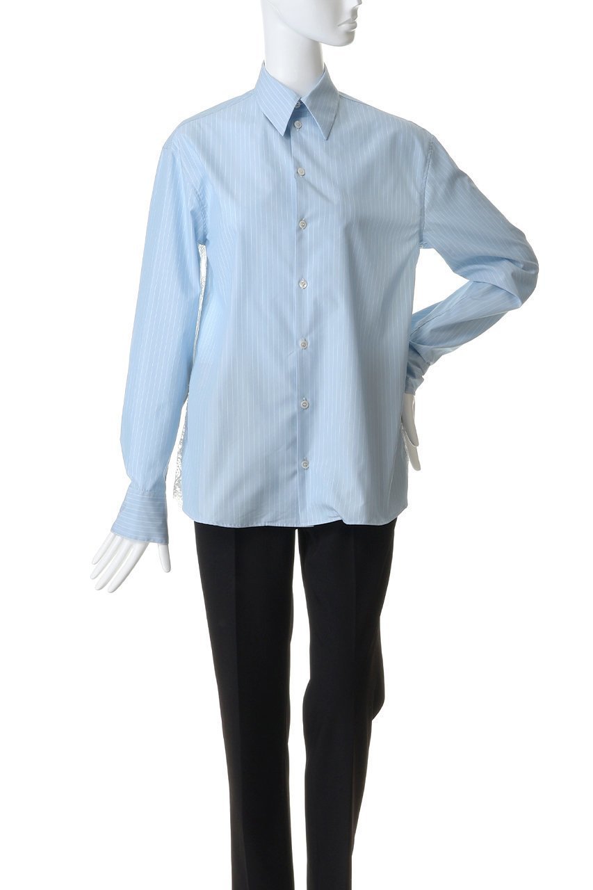 【カナコ サカイ/KANAKO SAKAI】のストライプ レース-バック パネル シャツ 人気、トレンドファッション・服の通販 founy(ファニー) ファッション Fashion レディースファッション Fashion for Women トップス・カットソー Cut & Sew Tops シャツ・ブラウス・オフィスカジュアル Elegant Blouses & Button-Ups バッグ Bags ストライプ Stripe, Striped Pattern スリーブ Sleeve, Long Sleeve / Short Sleeve レース Lace, Lace Fabric ロング Long, Long-Length エレガント 上品 Elegant other-2|ID: prp329100004915154 ipo3291000000036840019