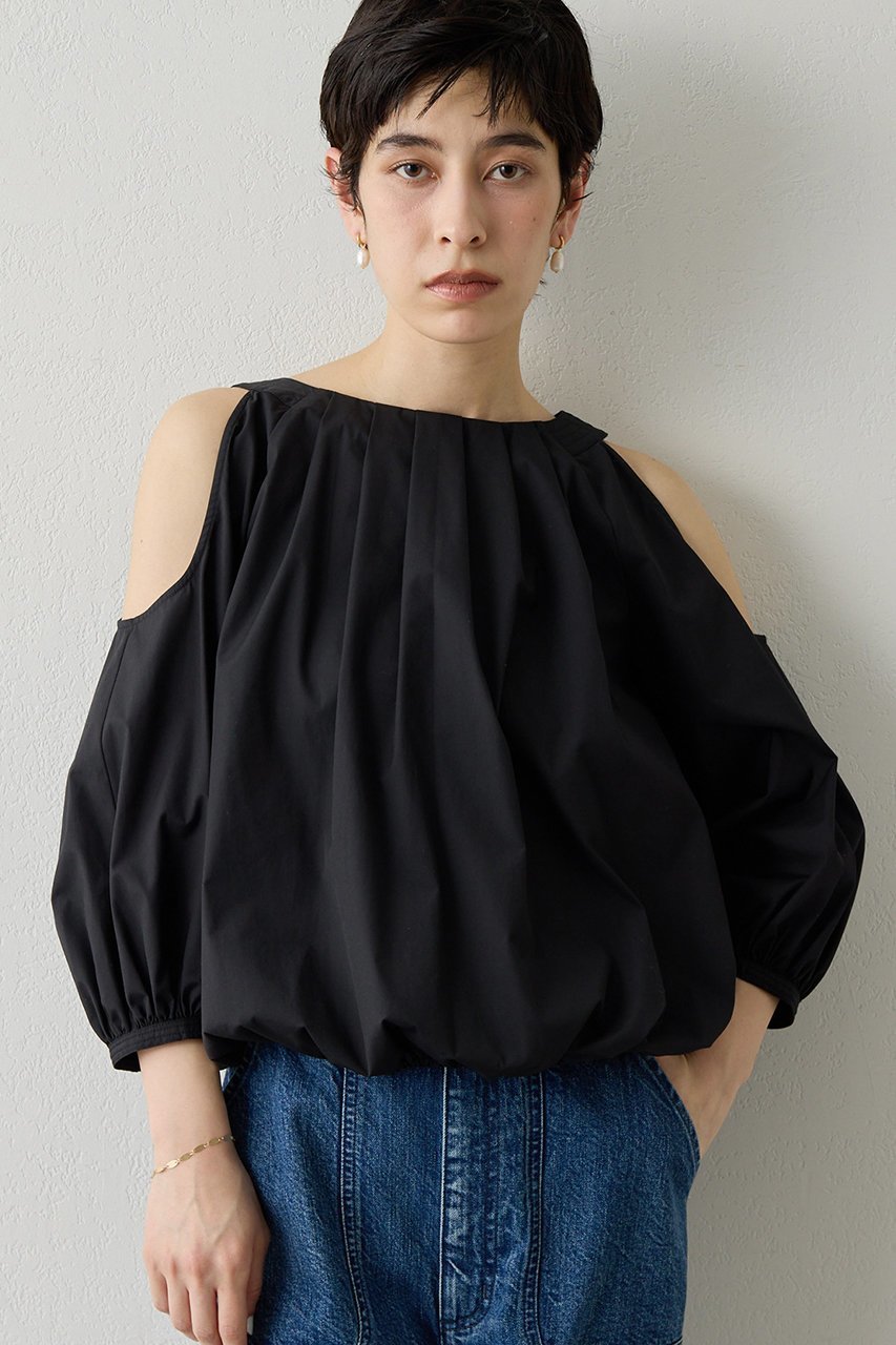 【ウィムガゼット/Whim Gazette】の【THE PAUSE】オープンショルダーブラウス 人気、トレンドファッション・服の通販 founy(ファニー) ファッション Fashion レディースファッション Fashion for Women トップス・カットソー Cut & Sew Tops シャツ・ブラウス・オフィスカジュアル Elegant Blouses & Button-Ups おすすめ Recommended / Our Picks ギャザー Gathered, Ruffled スリーブ Sleeve, Long Sleeve / Short Sleeve タイプライター Typewriter Fabric, Crisp Cotton フォルム Silhouette, Form ロング Long, Long-Length other-7|ID: prp329100004915166 ipo3291000000036840156