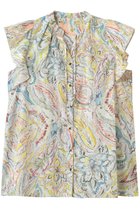 【アナイ/ANAYI】のペイントペイズリープリントフレア ブラウス 人気、トレンドファッション・服の通販 founy(ファニー) ファッション Fashion レディースファッション Fashion for Women トップス・カットソー Cut & Sew Tops シャツ・ブラウス・オフィスカジュアル Elegant Blouses & Button-Ups ショート Short, Short Length スキッパー Skipper, Open Collar スリーブ Sleeve, Long Sleeve / Short Sleeve チャーム Charm, Pendant フォルム Silhouette, Form プリント Print, Printed Pattern ペイズリー Paisley, Ethnic Pattern メタル Metal, Metal Parts リボン Ribbon, Bow 再入荷 Restock / Back in Stock 夏 Summer thumbnail マルチカラー|ID: prp329100004915239 ipo3291000000036840898