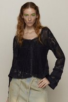【メゾンスペシャル/MAISON SPECIAL】のLace Fabric Docking Cardigan/レースドッキングカーディガン BLK(ブラック)|ID: prp329100004915248 ipo3291000000036840979