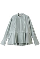 【ティアラ/Tiara】の《別注》【MARILYN MOON】フロントフリルブラウス 人気、トレンドファッション・服の通販 founy(ファニー) ファッション Fashion レディースファッション Fashion for Women トップス・カットソー Cut & Sew Tops シャツ・ブラウス・オフィスカジュアル Elegant Blouses & Button-Ups ストライプ Stripe, Striped Pattern スリーブ Sleeve, Long Sleeve / Short Sleeve デニム Denim, Jeans Material フリル Frill, Ruffle ペプラム Peplum, Flared Hem ロング Long, Long-Length 別注 Limited Edition, Custom Order thumbnail ミント|ID: prp329100004915250 ipo3291000000036841006