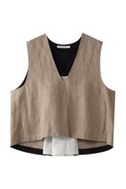 【プレインピープル/PLAIN PEOPLE】のリネン布帛コンビブラウス ベージュ|ID: prp329100004915259 ipo3291000000036841089