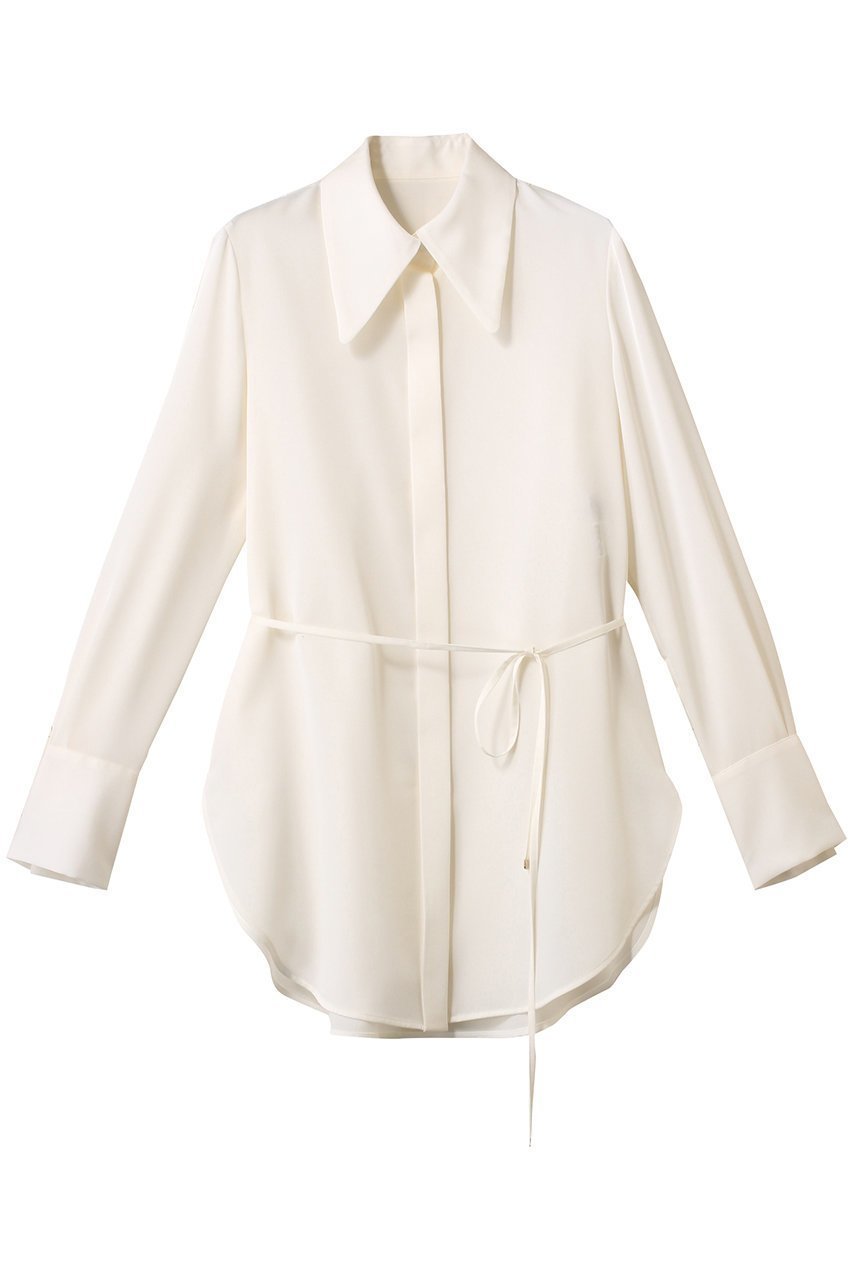 【アルアバイル/allureville】の【Loulou Willoughby】ビッグカラーロングシャツ 人気、トレンドファッション・服の通販 founy(ファニー) ファッション Fashion レディースファッション Fashion for Women トップス・カットソー Cut & Sew Tops シャツ・ブラウス・オフィスカジュアル Elegant Blouses & Button-Ups シンプル Simple, Minimal スリーブ Sleeve, Long Sleeve / Short Sleeve ドレープ Drape, Draping Fabric ファブリック Fabric, Textile リボン Ribbon, Bow ロング Long, Long-Length エレガント 上品 Elegant other-1|ID: prp329100004915261 ipo3291000000036841103